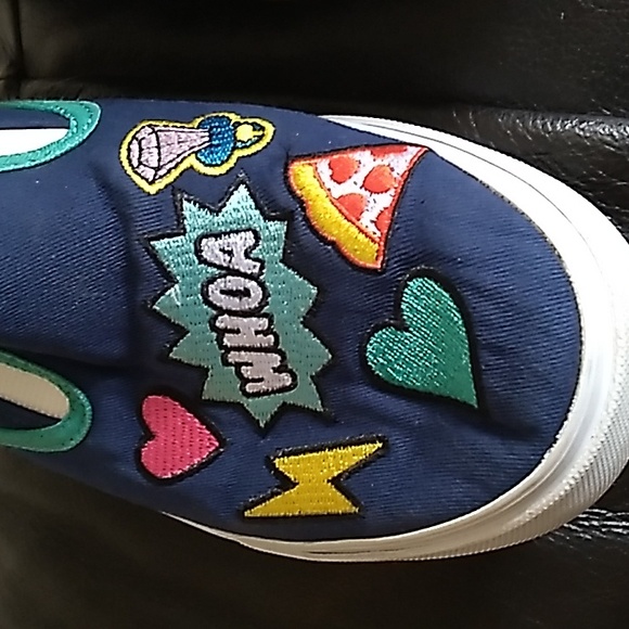 OLD NAVY "WHOA" CANVAS SLIP-ONS (GIRLS/WOMANS SIZE 4) - Picture 8 of 9